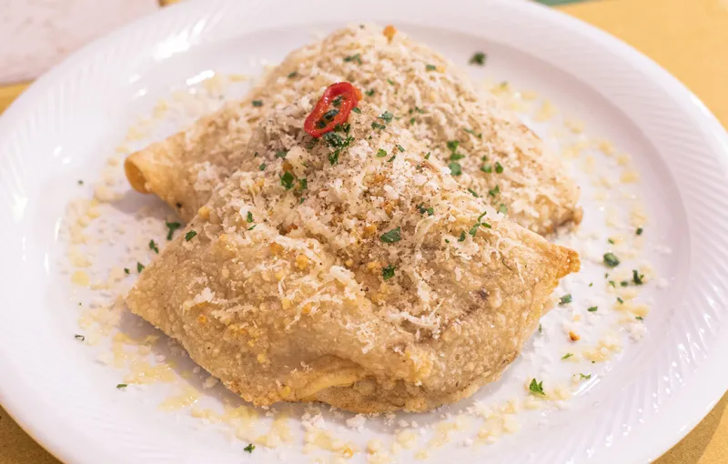 Crespelle bio con funghi e tartufo